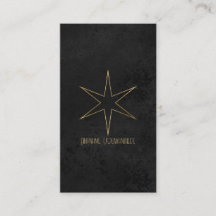 Create Your Own Black & Gold Six-pointed Star Business Card