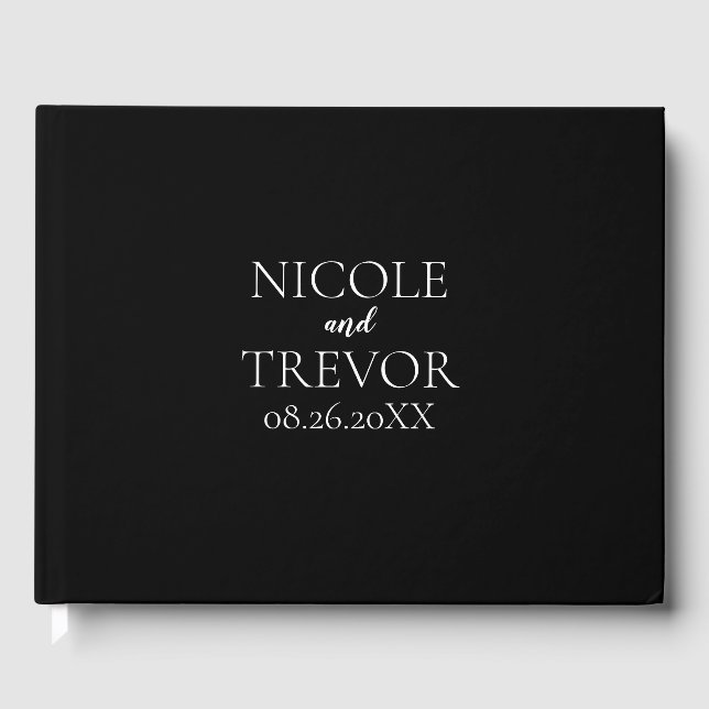 Create Your Own - Black Guest Book (Front)