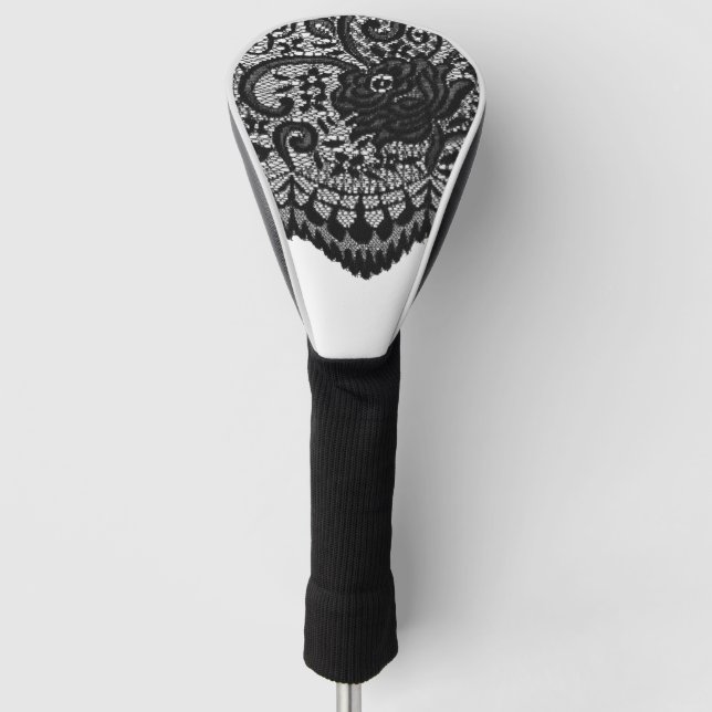 Create your own | Black lace Golf Head Cover (Front)