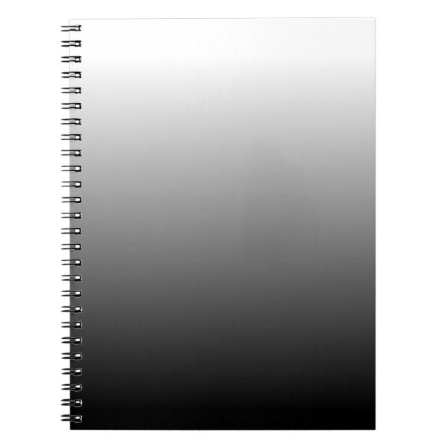 Create Your Own Black Ombre Spiral Notebook (Front)
