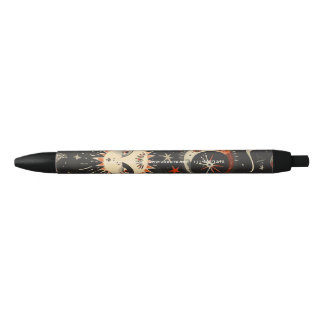 Create Your Own Black Orange Celestial Ink Pen
