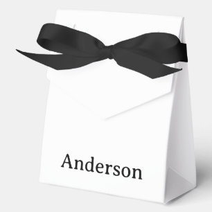Create Your Own Black Ribbon 4" x 2" x 5" Favour Box