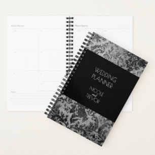 Create Your Own - Black Vintage Damask Planner