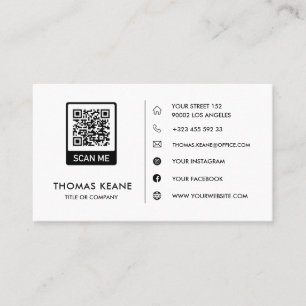 Create Your Own Black White QR-Code Business Card 
