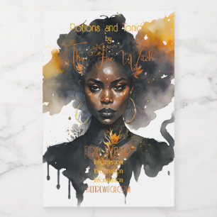 Create Your Own Black Witch Food Label