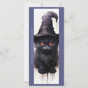 Create Your Own Black Witch Kitten Cabin Bookmark