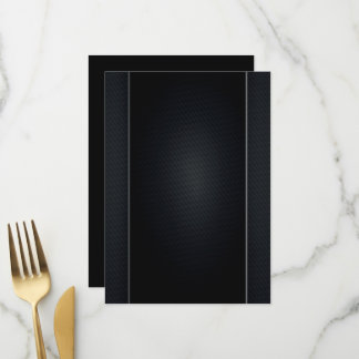 Create Your Own Blank Minimalist Black Grey Event Menu