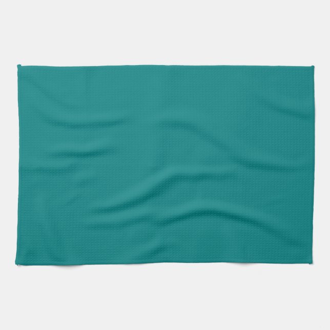 Create Your Own Blank Template Teal Blue Elegant Tea Towel (Horizontal)