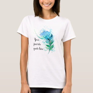 Create Your Own Blue & Green Feather T-Shirt