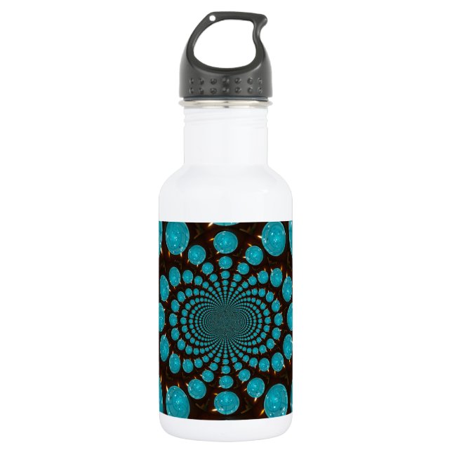 Create Your Own Blue Lights Kaleidoscope  532 Ml Water Bottle (Front)
