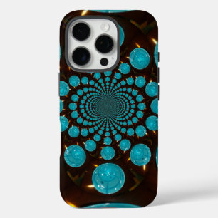 Create Your Own Blue Lights Kaleidoscope iPhone 16 Pro Case