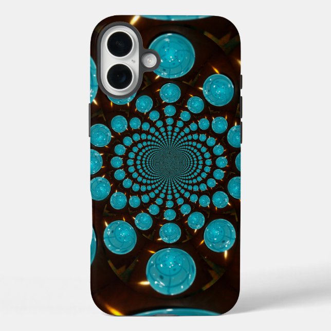 Create Your Own Blue Lights Kaleidoscope  Case-Mate iPhone Case (Back)