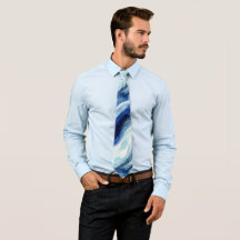 Create Your Own Blue Marble Agate Tie