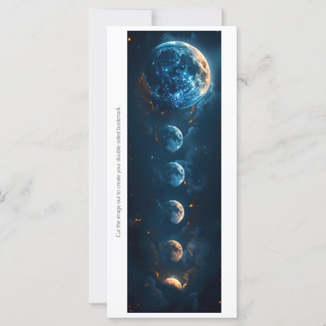 Create Your Own Blue Moons Bookmark Card (Front)