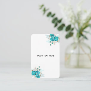 Create Your Own Blue Rose Elegant Business Card