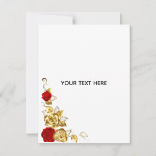 Create Your Own Blue Rose Elegant Card