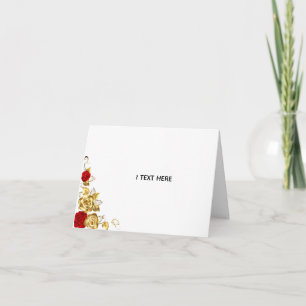 Create Your Own Blue Rose Elegant Card