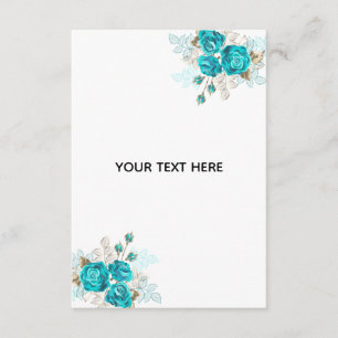 Create Your Own Blue Rose Elegant Enclosure Card