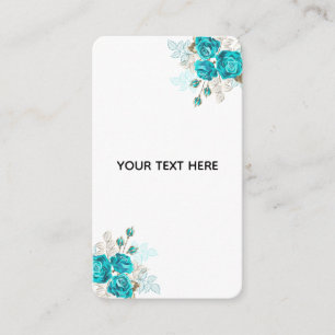 Create Your Own Blue Rose Elegant Enclosure Card