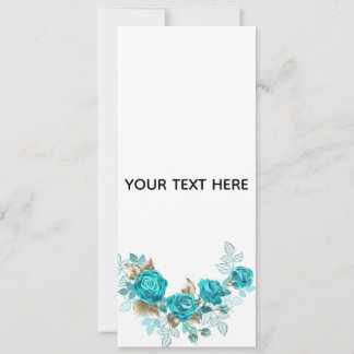 Create Your Own Blue Rose Elegant Invitation
