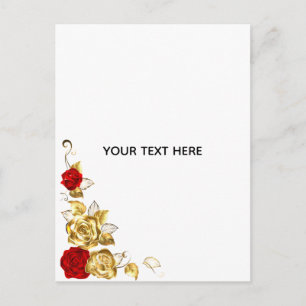 Create Your Own Blue Rose Elegant Postcard