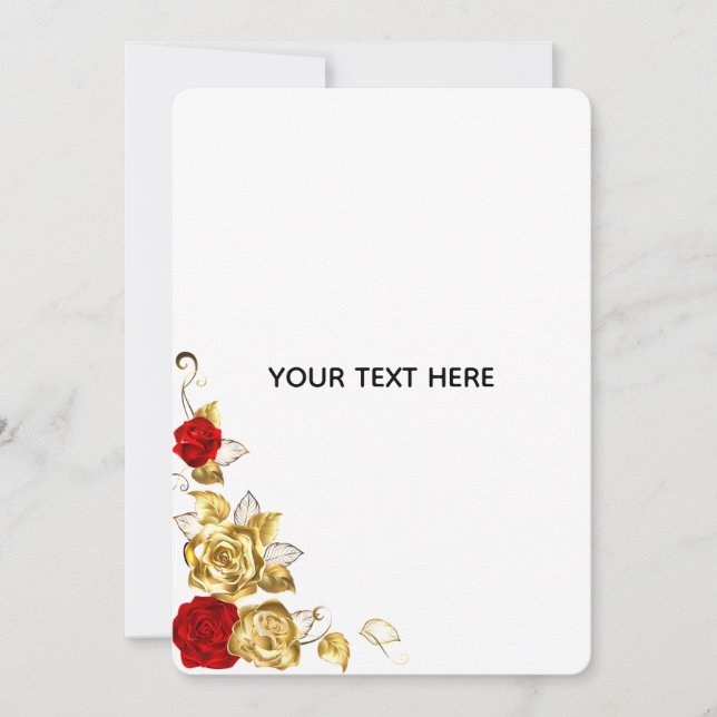 Create Your Own Blue Rose Elegant Save The Date (Front)