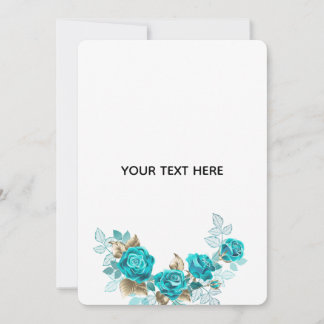 Create Your Own Blue Rose Elegant Save The Date