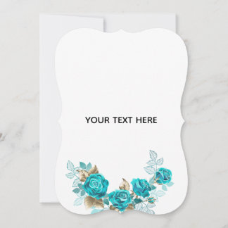 Create Your Own Blue Rose Elegant Save The Date