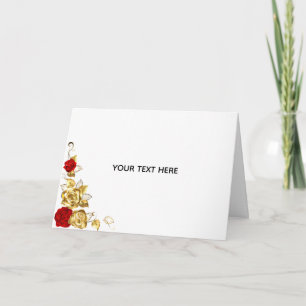 Create Your Own Blue Rose Elegant Thank You Card
