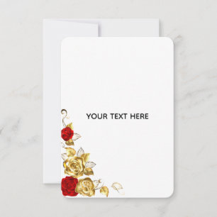 Create Your Own Blue Rose Elegant Thank You Card