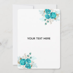 Create Your Own Blue Rose Elegant Thank You Card