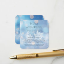 Create Your Own Blue Snowflakes Wedding Details