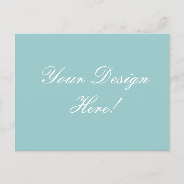 Create Your Own Blue Wedding Announcement Card (Front)