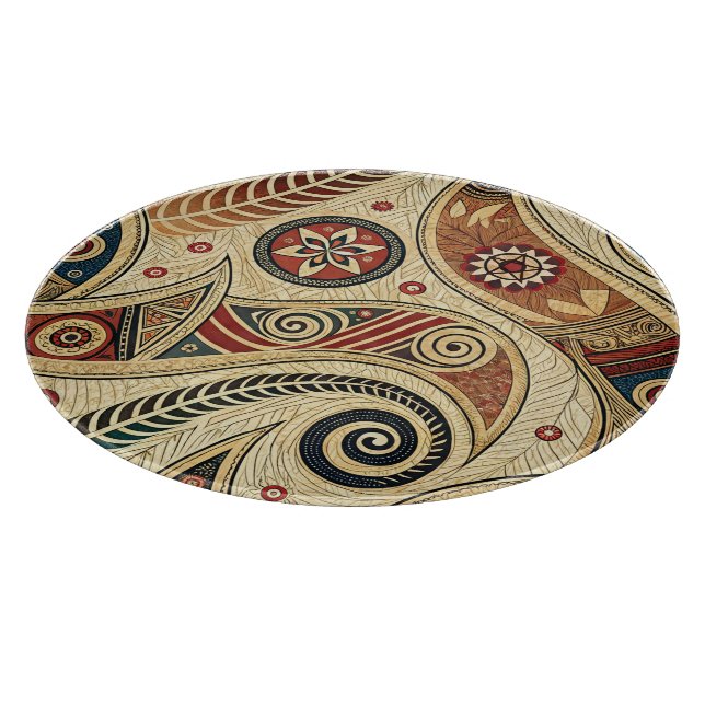 Create Your Own Boho Festive Tribal Autumn Cutting Board (Corner)