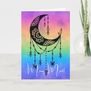Create Your Own Boho Magical Moon Silhouette Card