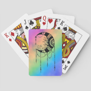 Create Your Own Boho Moon Silhouette Playing Cards