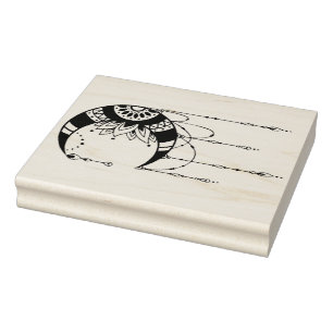 Create Your Own Boho Moon Silhouette Rubber Stamp