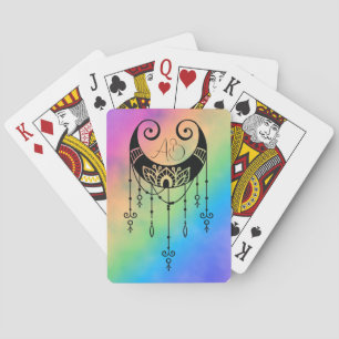 Create Your Own Boho Mystical Moon Silhouette Playing Cards