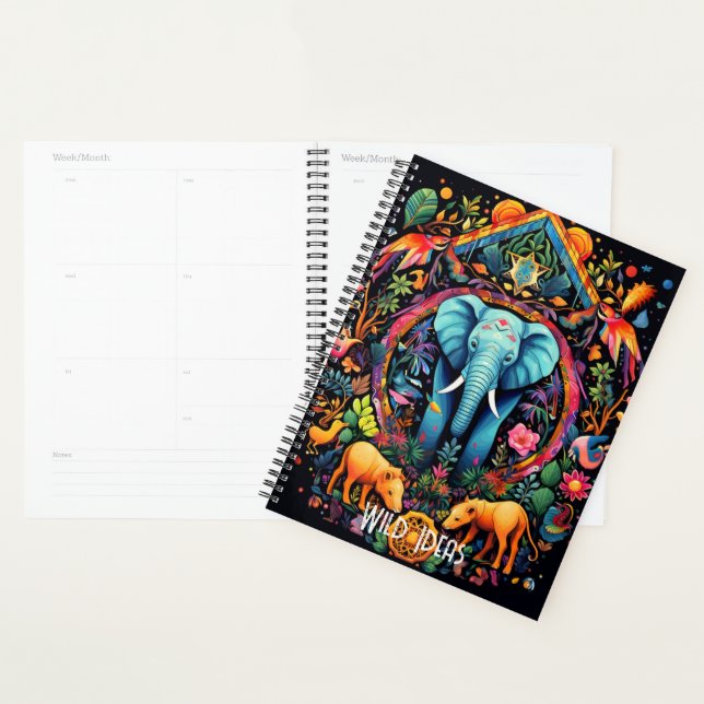 Create Your Own Boho Tribal African Elephant Planner (Display)