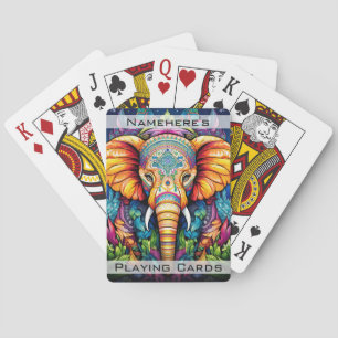 Create Your Own Boho Tribal Elephant Playing Cards