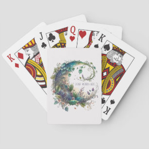 Create Your Own Boho Wildflower Ivy Moon Playing Cards