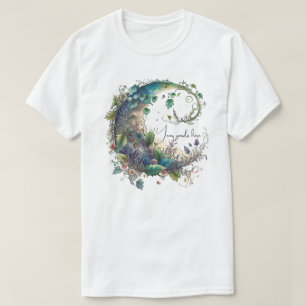 Create Your Own Boho Wildflower Ivy Moon T-Shirt
