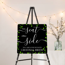 Create Your Own Bokeh Border Wedding Seating Sign