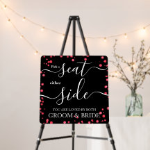 Create Your Own Bokeh Border Wedding Seating Sign