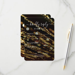 Create Your Own - Bokeh Frosted Branches RSVP Card