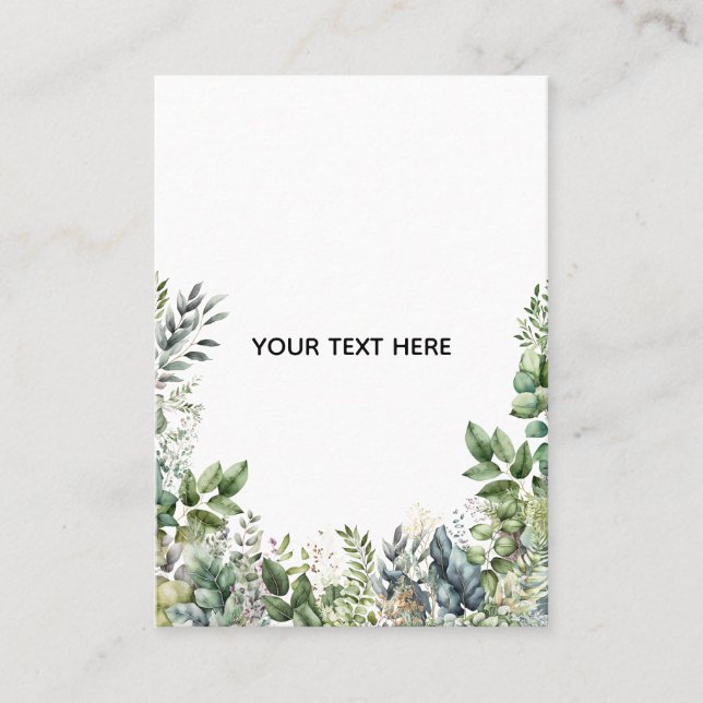Create Your Own Botanical Design Business Card (Front)