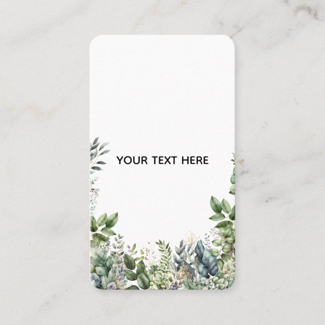 Create Your Own Botanical Design Business Card (Front)