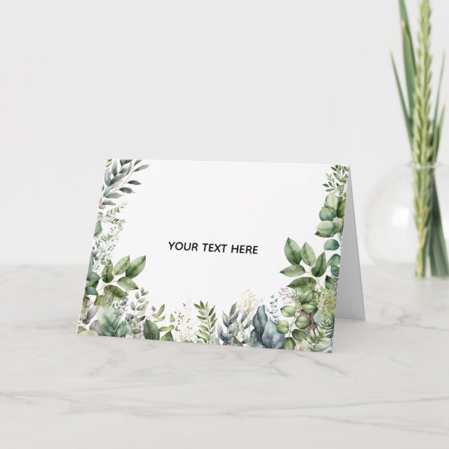 Create Your Own Botanical Design Card (Front)