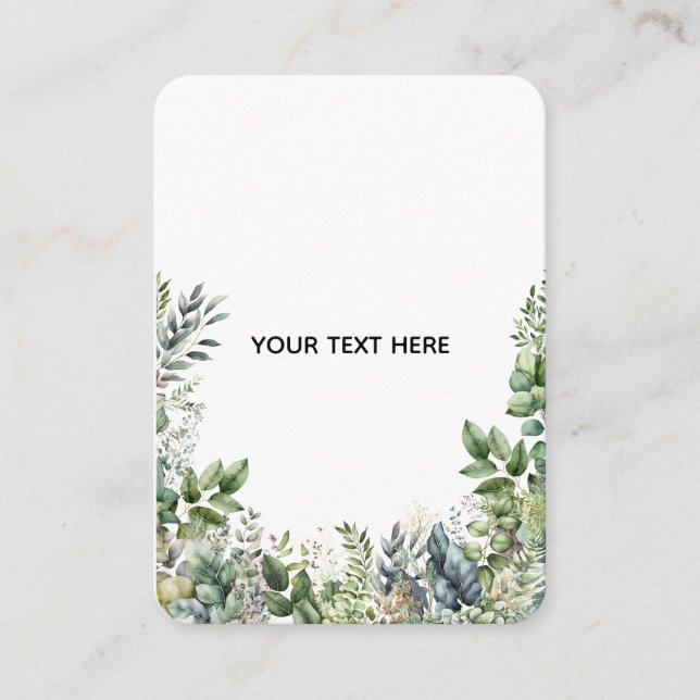 Create Your Own Botanical Design Enclosure Card (Front)