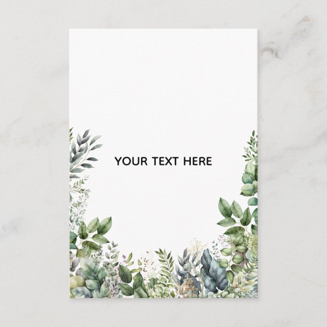 Create Your Own Botanical Design Enclosure Card (Front)